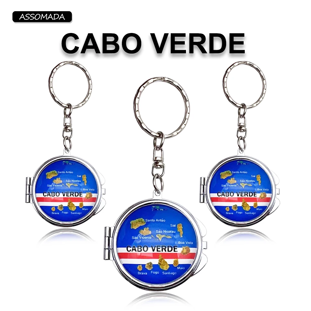 Exquisite Cape Verde KeyChain Mirror North Atlantic Ocean Island Specialty Souvenir Caboverdiano Gift Key Chain CABO VERDE