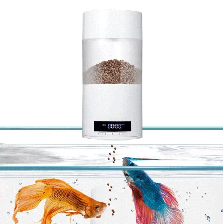 Manufacturer Timer Fish Feeder Automatic Fish Feeder Aquarium Accessories Tank Aquarium Smart Fish Feeder 500ml