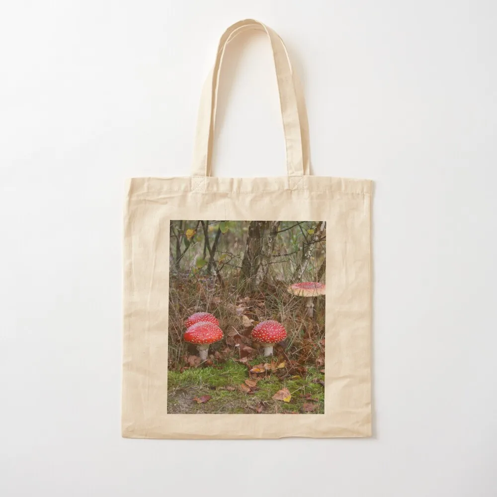 

A Family Amanita muscaria Tote Bag Portable shopping bag reusable shopping bag cute tote