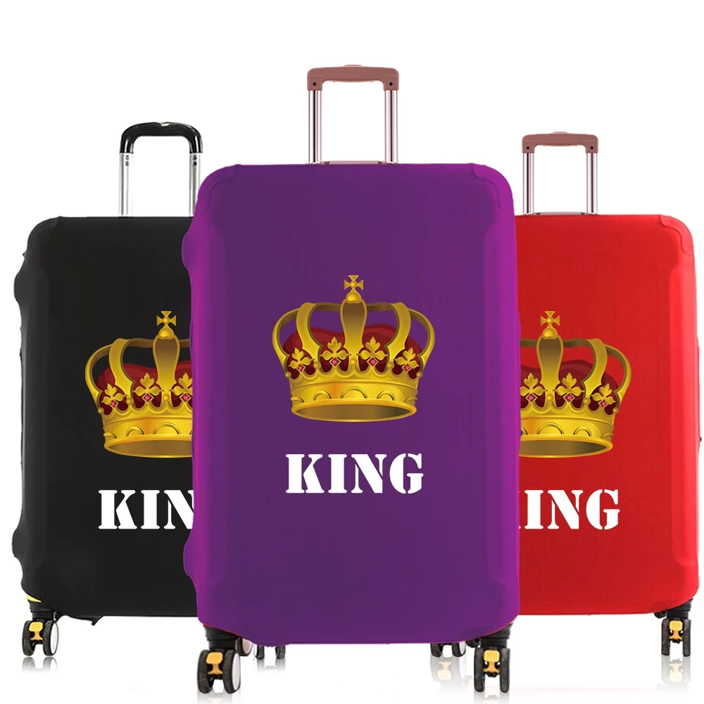 

Luggage Suitcase Protector Case King Letters Print Thicker Elastic Dust covers for 18-30 Inch Trolley Cover Travel Accessories