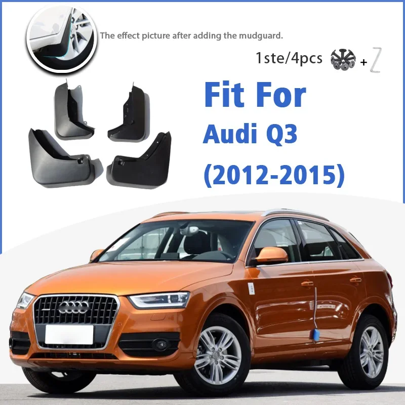 

For Audi Q3 8U 2012 2013 2014 2015 Mud Flap Guards Splash Mudguard Fender Mudflaps Car Accessories Front Rear 4pcs