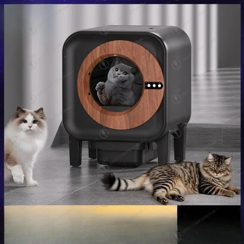 Intelligent Automatic Electric Cat Litter Box, ABS Plastic Self‑Cleaning Large‑Capacity Cat Toilet with Fast Sand Shoveling