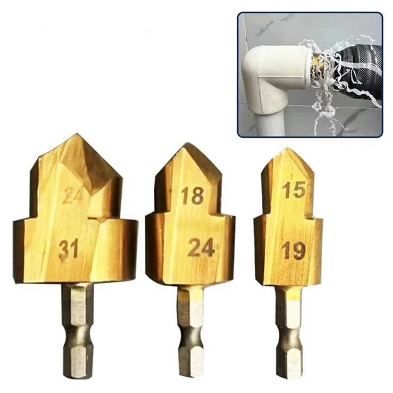 New Upgraded PPR Lifting Drill Bits, Water Pipe Hole Expander, 4/6 Water Pipe Hole Puncher, Plumber, Hole Expansion Tool