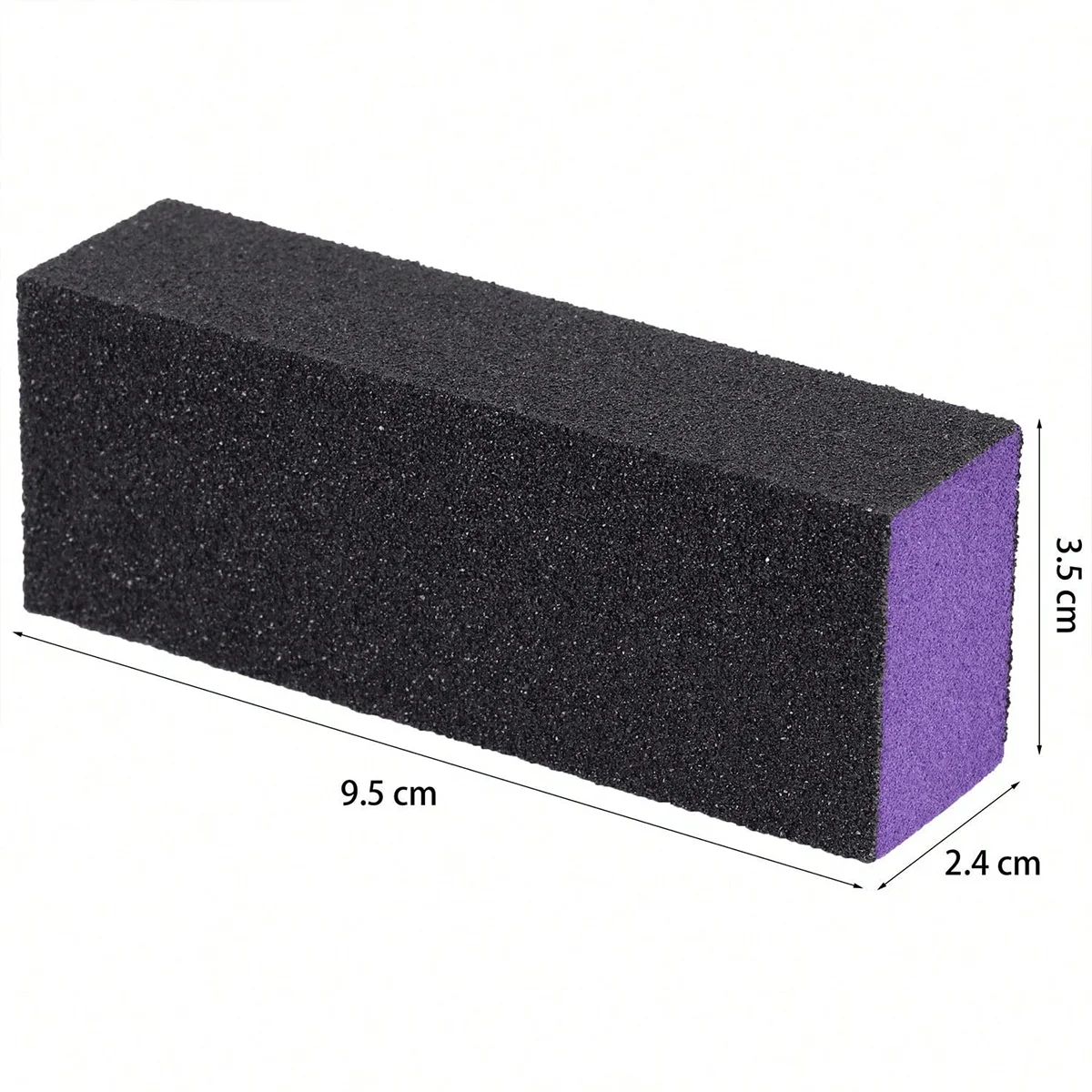 10 Stück/20 Stück 3-seitiger Nagelpufferblock 100/180 Körnung, Professionelle Maniküre-Pediküre-Nagelfeile, Schwarz-Lila Nagelkunst-Werkzeug – Detail 7