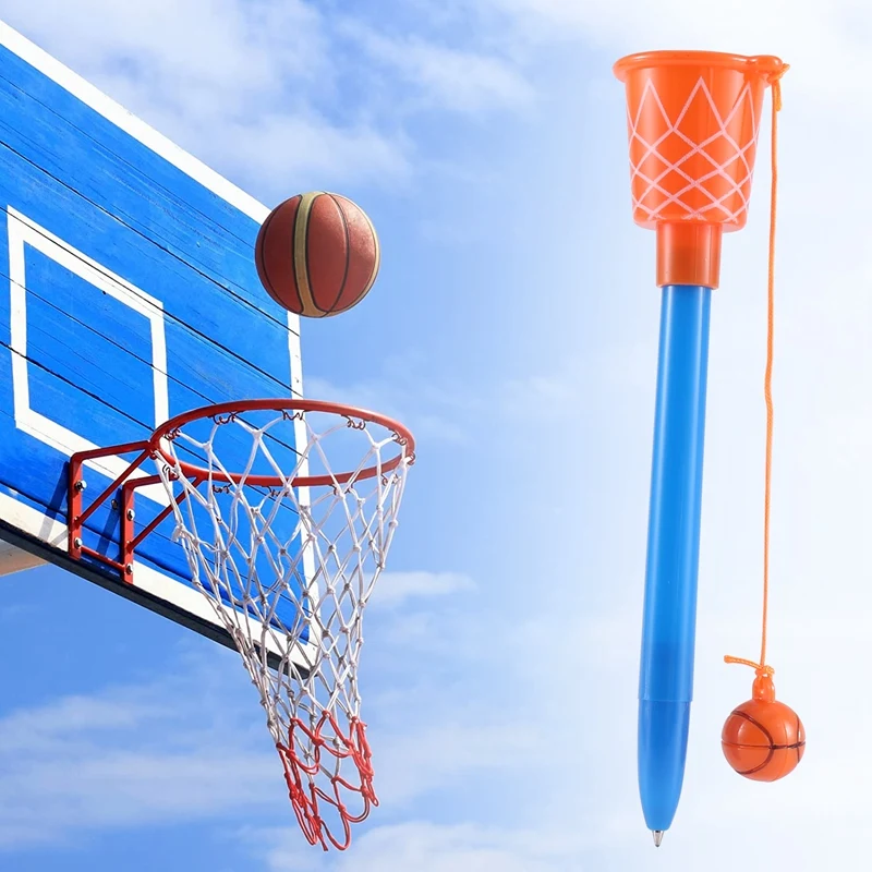 Basketball Hoop Pens,Basketball Party Favors -Sports Novelty Pens With Basketball Toss For Sport Themed Birthday Party