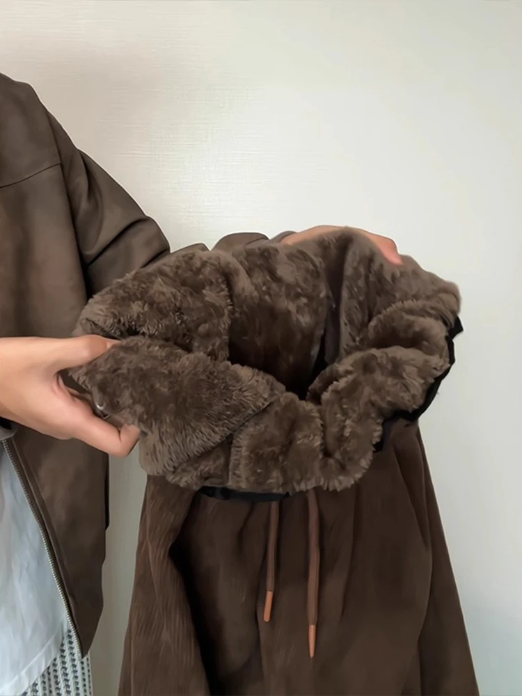 

Мужские повседневные брюки Harbin Fce с начесом, прямые, зимние, теплые, в американском стиле, свободного кроя, с эластичным поясом