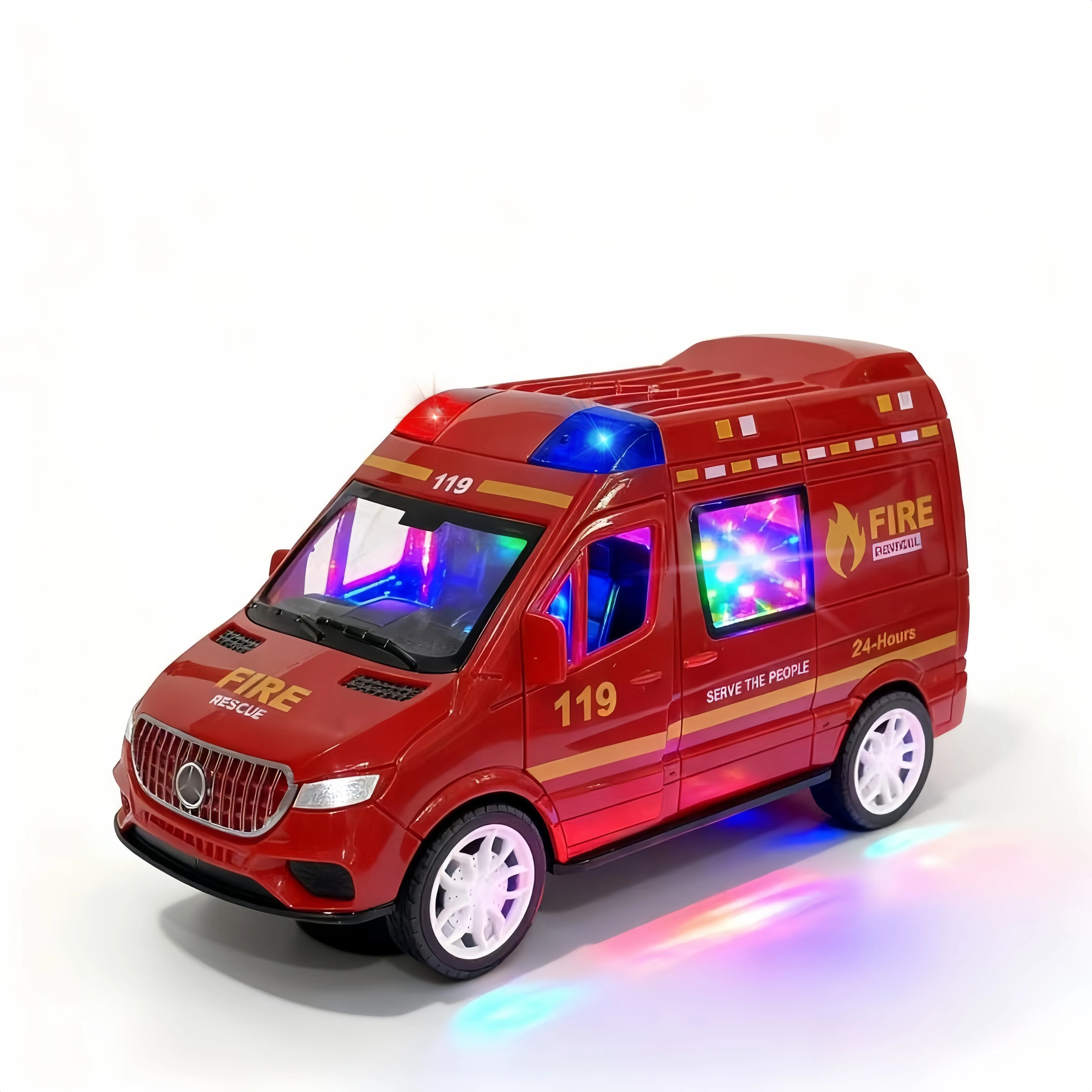 

Интерактивная музыкальная игрушка скорой помощи, электрическая игрушечная машинка для детей 3 лет, идеальный подарок на Рождество, Хэллоуин и день рождения.