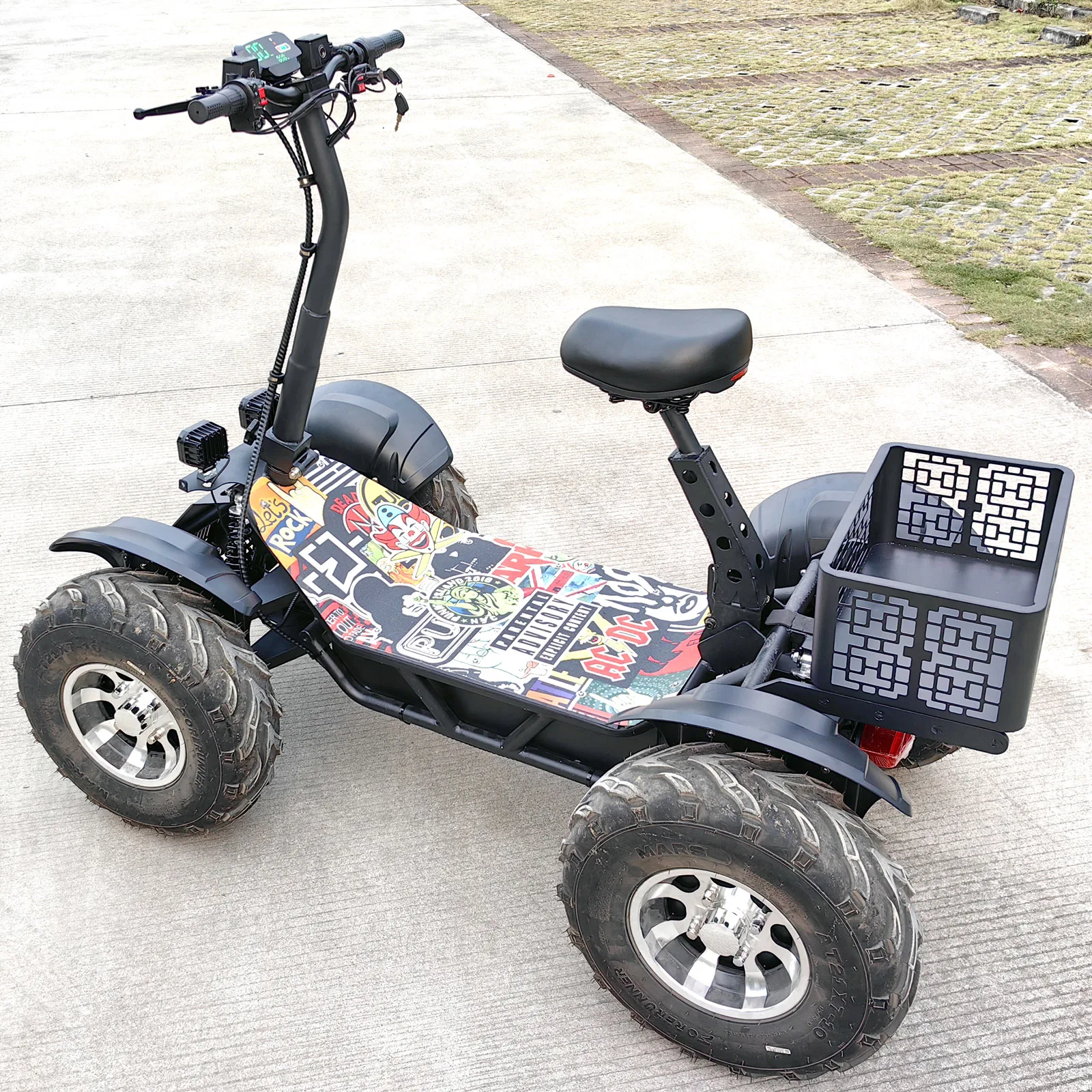 Four Engines 10000W Four-wheel drive Off Road Fat Tire ATV Electric Scooter