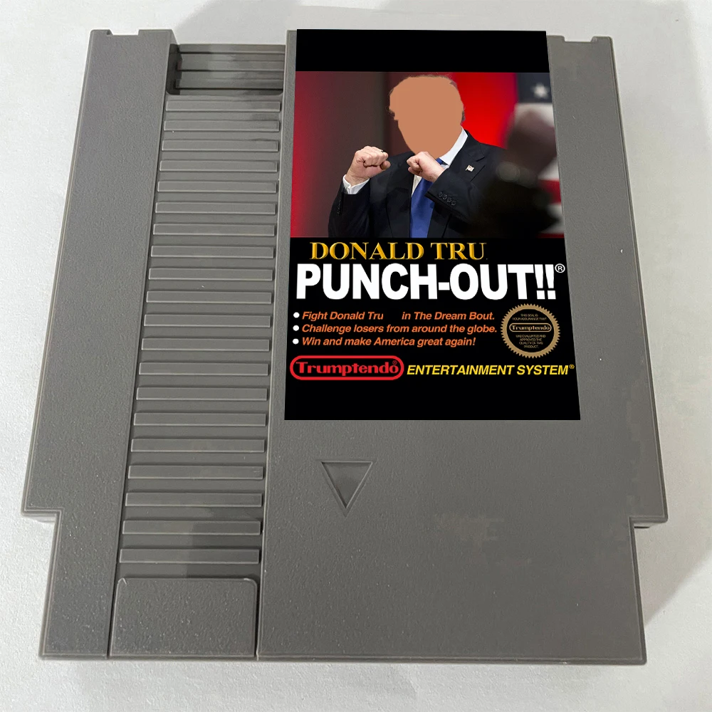 دونالد ترو لكمة التدريجي!! NES Rom Hack - 8 بت 72 دبابيس بطاقة الألعاب PAl/NTSC USA نسخة لعبة خرطوشة لوحدة التحكم NES الكلاسيكية