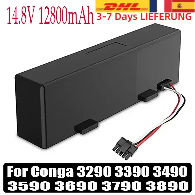 Original Rechargeable battery For Conga 3290 3390 3490 3590 3690 3790 3890 Sweeping Mopping Robot 14.8V 12800mah Vacuum Cleaner