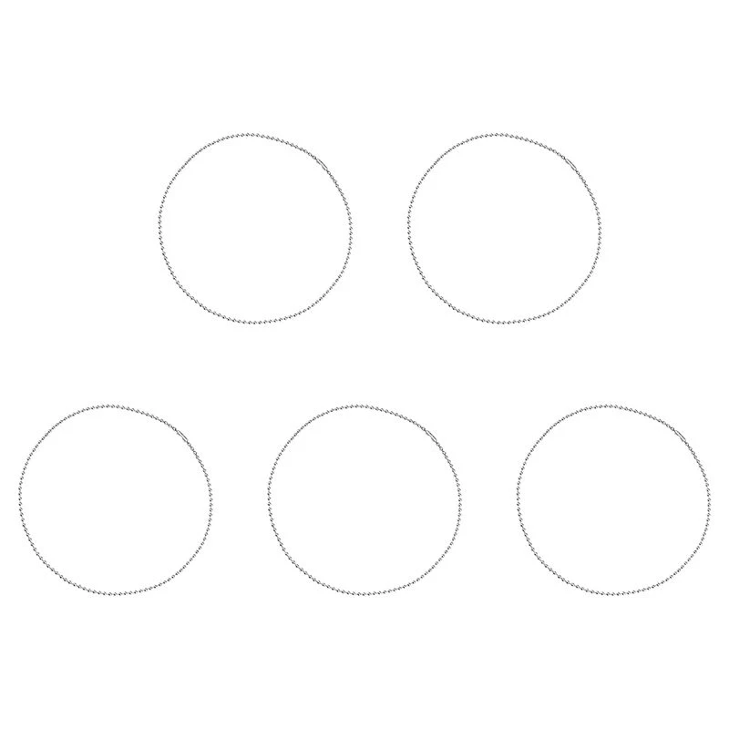 Eco-Friendly-5X Pure Titanium Chain Necklace Glass Bead Chain Pendant Is Not Easy To Rust Simple Titanium Alloy Bracelet-B