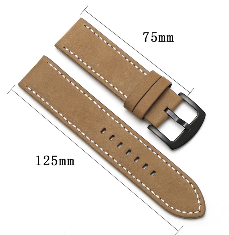 PEIYI Suitable For Timex Watchband T49905 T49963 Series Men's Frosted Genuine Leather Watchstrap20mm Brown