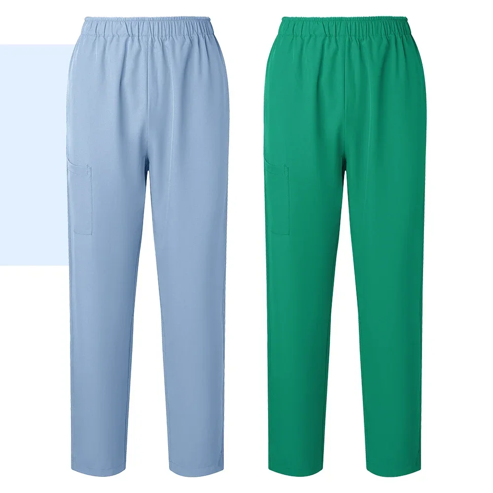 Pantalones de uniforme de Jogger médico suave para hombres y mujeres, ropa de trabajo, pantalones de enfermera, accesorios de fregado, Color sólido, nuevo