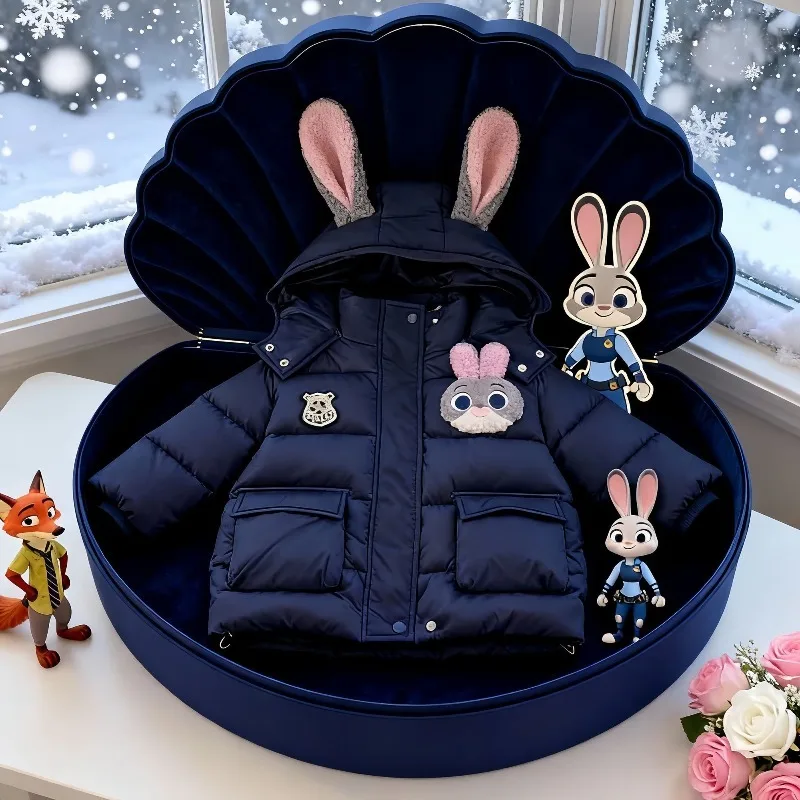 

Anime Zootopia Judy Nick Cotton-padded Jacket Little Girl Explosions Ultra-thick Waichuan Wash-free Plus Material Shell Fabric