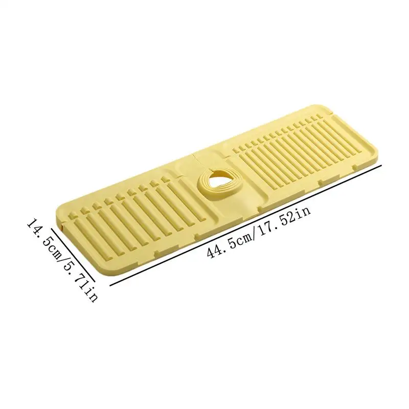 Silicone Sink Faucet Pad Silicone Water Catcher Mat Sponge Holder Mat Kitchen Gadgets Sink Accessories Sink Splash Mat For