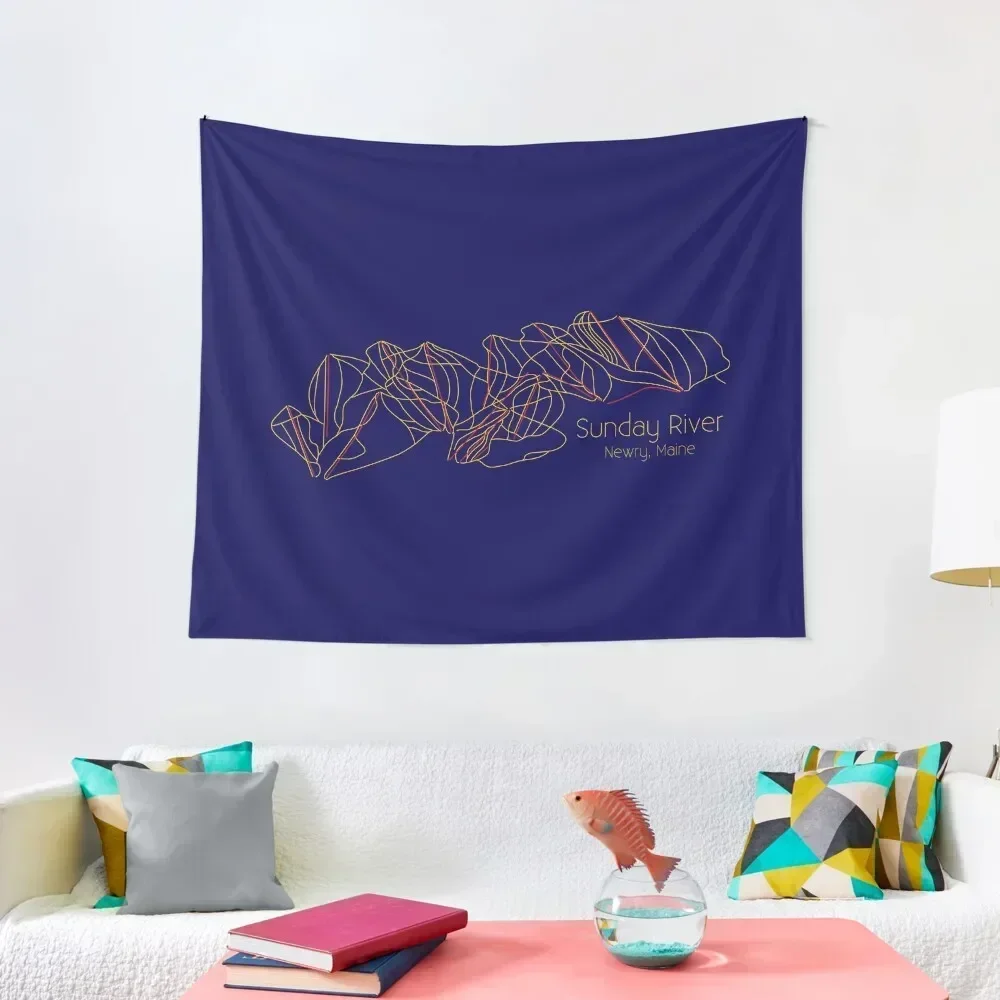 

Sunday River Trail Map Tapestry Home Decor Accessories Outdoor Decoration Hanging Wall Aesthetic Room Decor Korean Tapestry