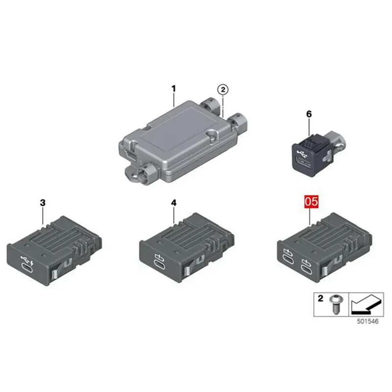 

Classy-For BMW 3 Series G20 G21 2019-2021 Car Central Console Rear TYPE-C Socket Dual Port 84108711938