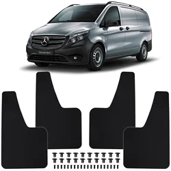 Carbon Fiber Mud Flaps Splash Guards For Mercedes Vito W638 W639 W447 Viano eVITO Viano V-Class Mk1 Mk2 Mk3 Mudflaps Mudguards