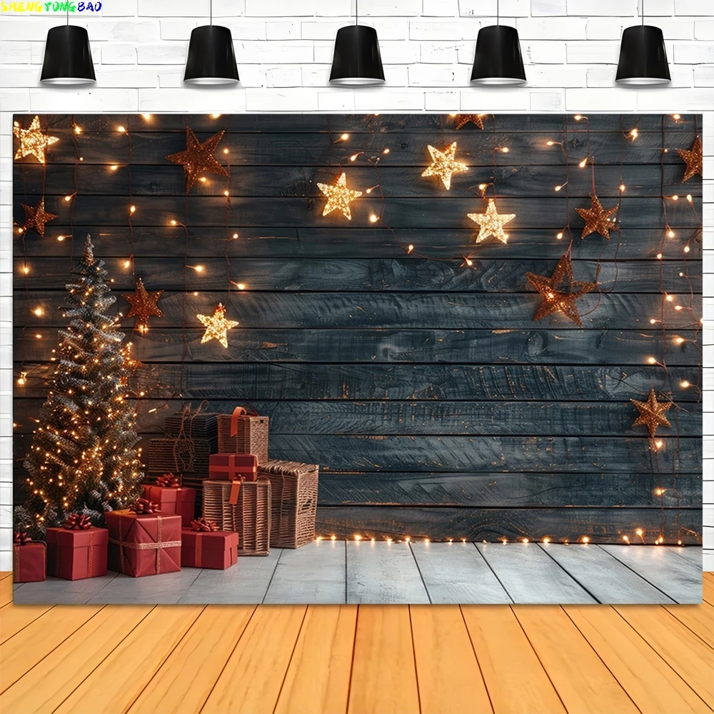 

Christmas Day Flower Wreath Photography Backdrops Props Indoor Decoration Winter Wonderful Xmas Eve New Year Background RD-506