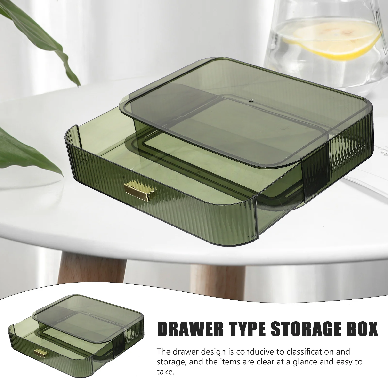 

Makeup Storage Box Drawer Type Organizer For Bathroom Desktop Sundries Holder Plastic Container Organizer