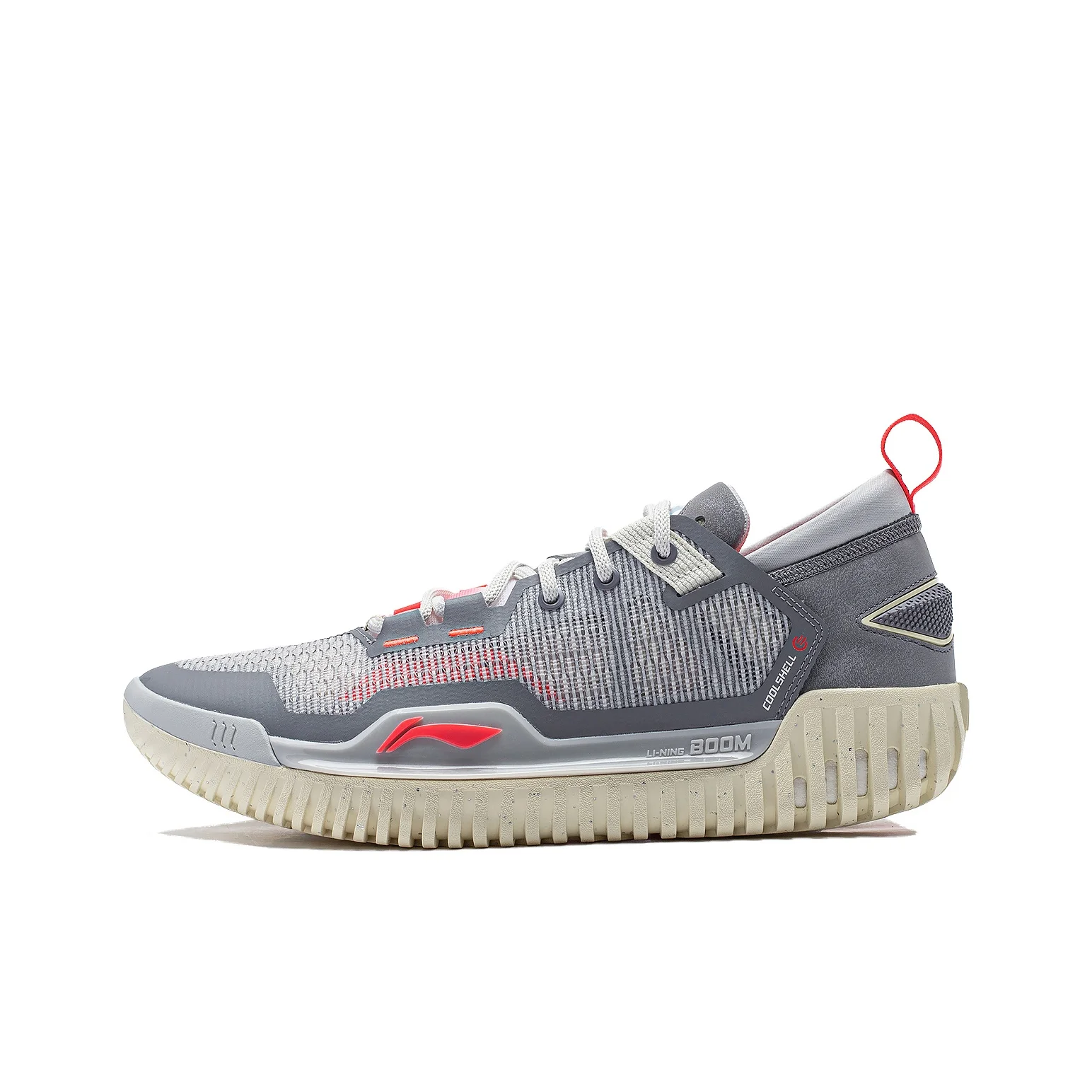 Li Ning BadFive 3 Low top Li Ning BOOM Technology COOL SHELL Basketball Shoes Men's Gray ABFU005-1