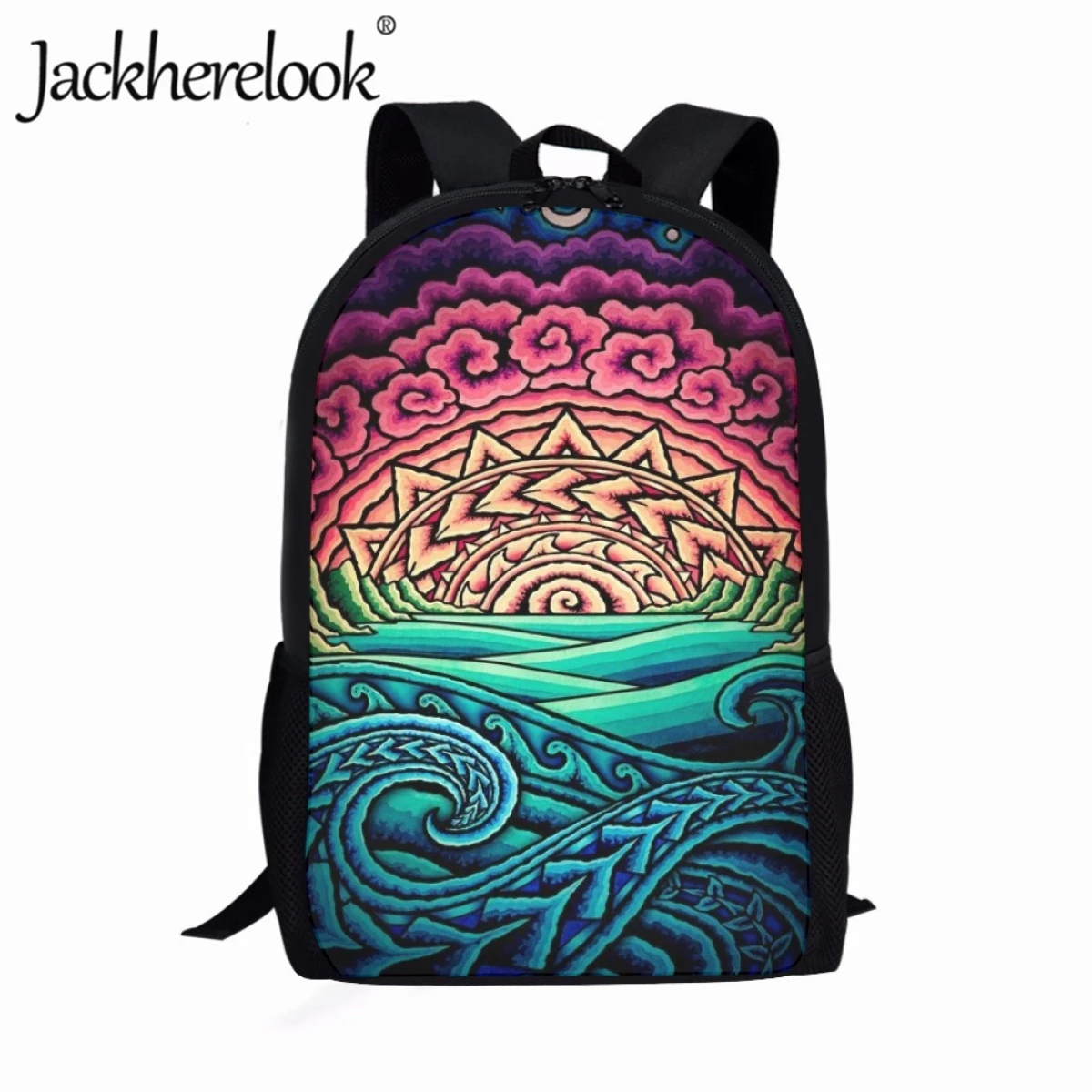 

Jackherelook Teenagers School Bags Fashion Polynesian Style Tribal Totem Book Bags Children's Bag Boys Girls Sports Backpacks