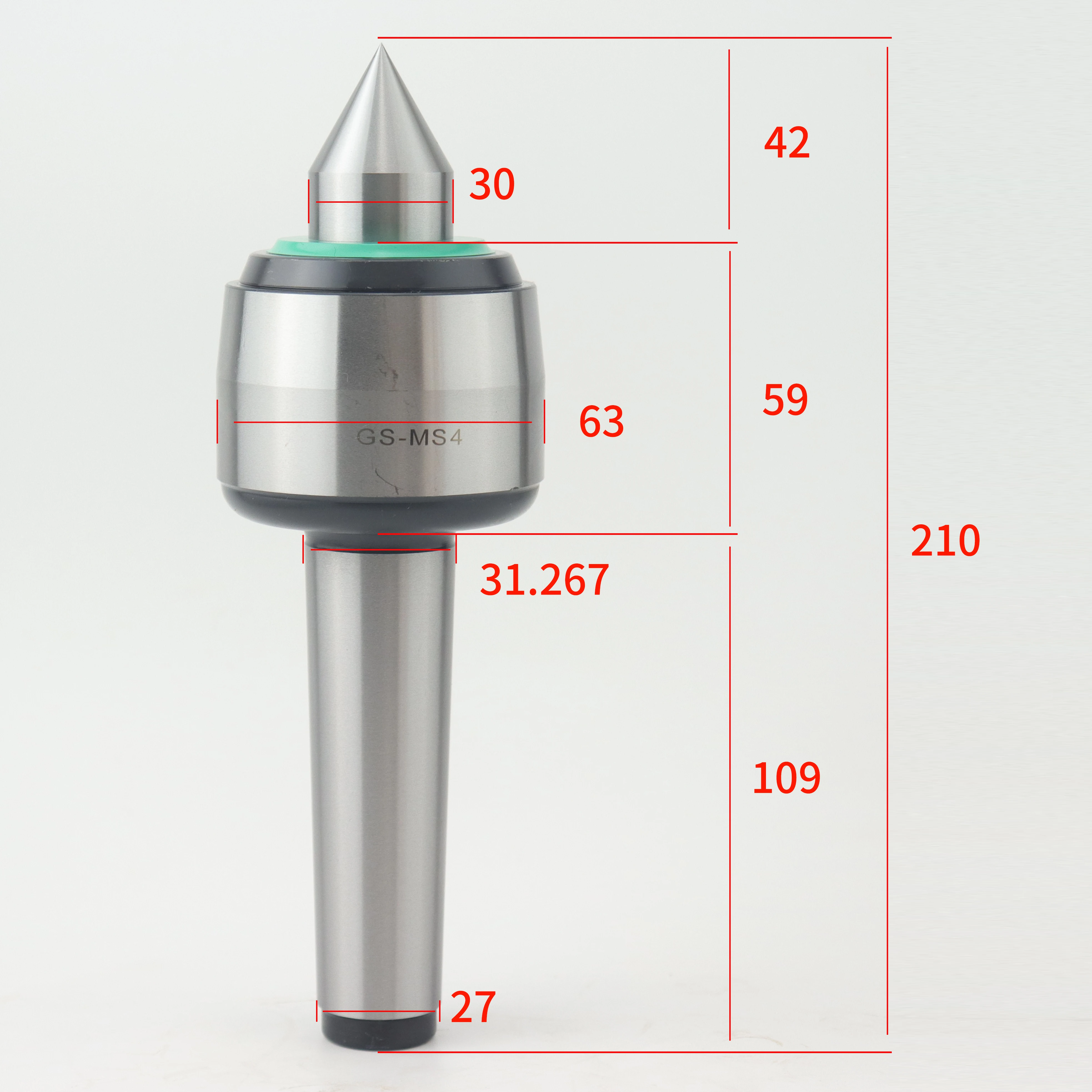 MT4 lathe tailstock active top high precision 0.003 NSK bearing speed 7000 rotary top pin