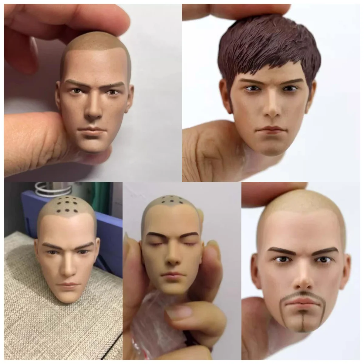 1/6 Skinhead Senior Monk Head Sculpt Male Buddhist Monk We Moba Light Speed Kid Head Played for 12in PH Action Figure Body