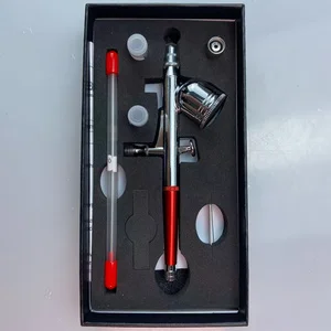 0.3mm Dual-Action Gravity Feed Airbrush 130, 0.2/0.5mm Nozzles/Needles, DIY Kit