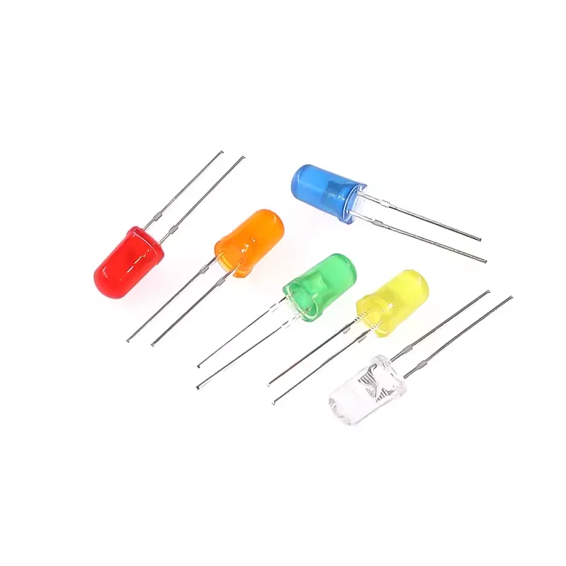 20 Stuks 5Mm Led Diode Wit Blauw Rood Geel Groen Oranje Roze Warm Wit Licht 5Mm Rond Water Helder F3 F5 Led Emitting Diode