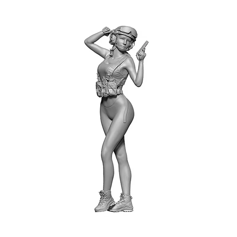 

1/35 European Female Soldiers Resin Model Figure Gk Micro Miniature 3d Printed White Model Toy Unassembled And Unpainted Kit