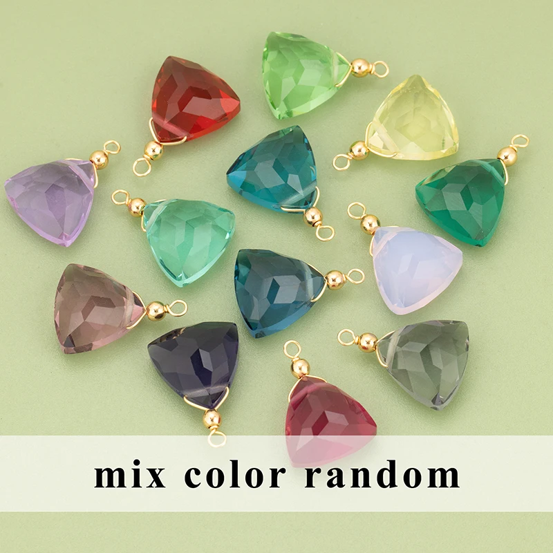 assoonas, 4 Stück/Lot, MH89, Schmuckzubehör, 18k vergoldet, natürlicher Quarzstein, handgefertigt, DIY-Anhänger, Charms, Schmuckherstellung – Detail 10