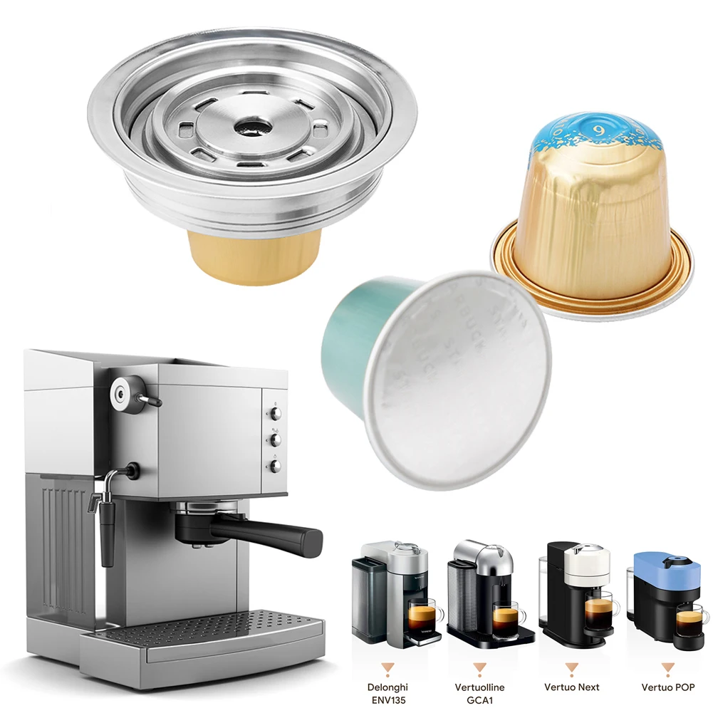 Adaptador de cápsula de café, filtro DIY, convertidor de cápsulas de café con sabor a café, adaptador de cápsula de café para Nespresso Vertuo