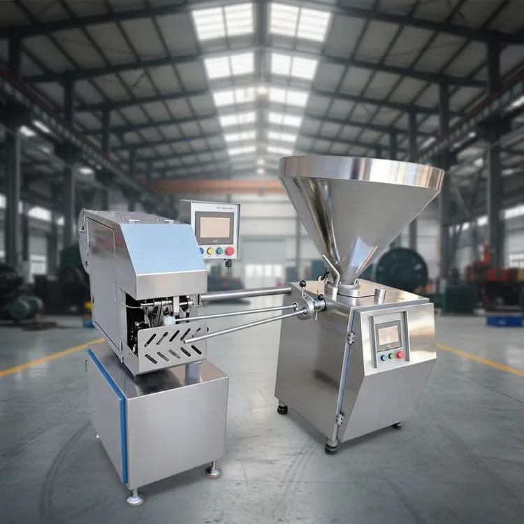 Fully Automatic Vacuum Enema Machine Commercial Use-Sausage Filling Machine Anti-Knotting Feature 3000 Capacity 380V