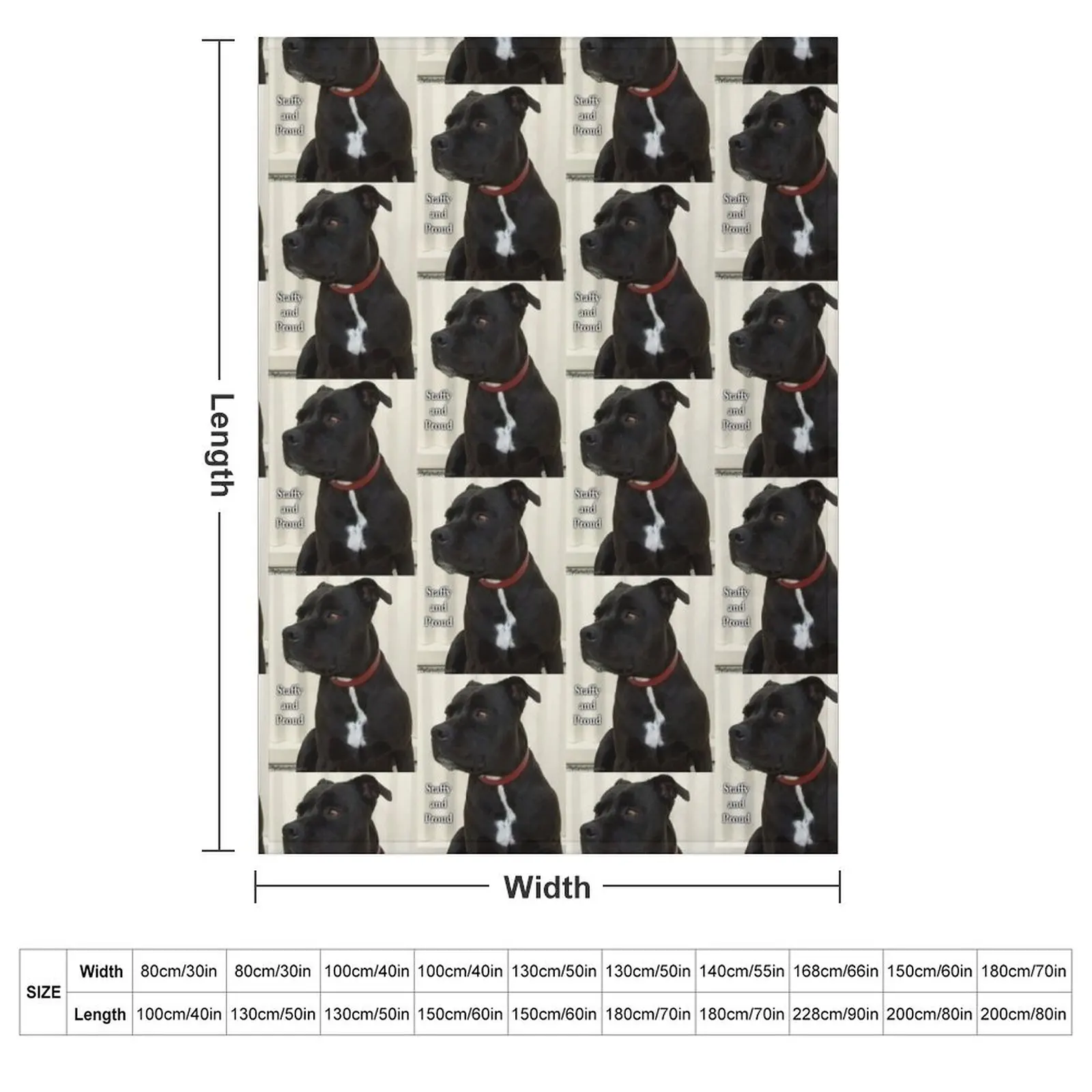 Staffy and Proud Throw Blanket christmas gifts Decorative Throw Polar Furrys Blankets
