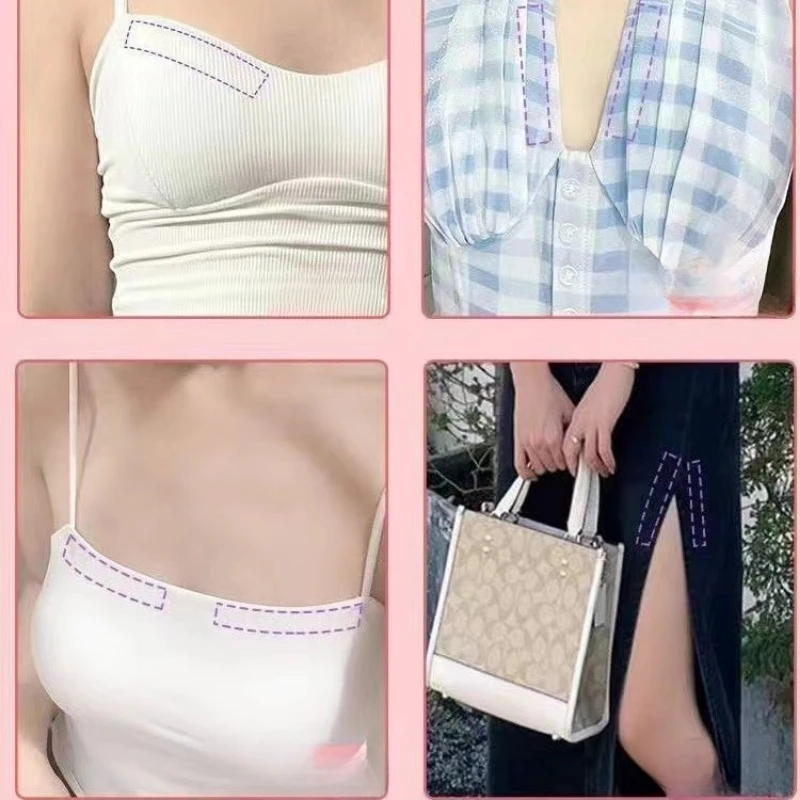 Waterproof Dress Cloth Tape Double-sided Secret Body Adhesive Breast Bra Strip Safe Transparent Clear Lingerie image 3