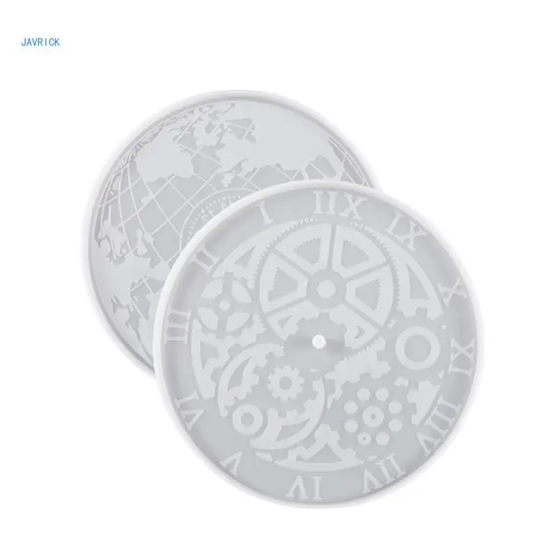 Crafts Mold Earth/Gear Clock Wall Decorations Moulds Silicone Material