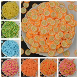 100G/Lot 10mm Polymer Clay Lemon Fruits Sprinkles Lovely Confetti for Crafts Making, DIY