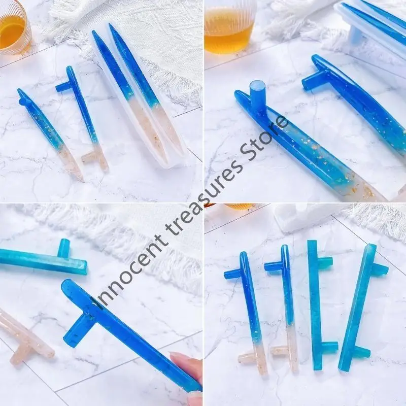

3XUA DIY Tray Handle Resin Mold for Drawer Pulls, Home Decoration Crafts