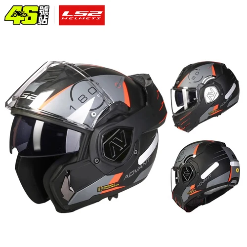 Imagen 2 del producto casco para motos ls2 original FF906 advant casco para motos trail Casco Flip Up casco ciclomotor Doble Visor Casco Lente incorporada