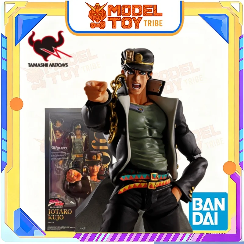 

В наличии: Оригинальная аниме-фигурка Bandai (Япония) JoJo's Bizarre Adventure SHF Джотаро Куджо, около 170 мм, коллекционная модель, подарок для коллекционера