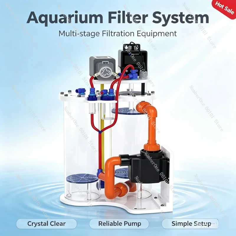 CR120D CR150D Aquarium Calcium Reactor Dual Chamber Design With K02/2 Peristaltic Pump & Controller