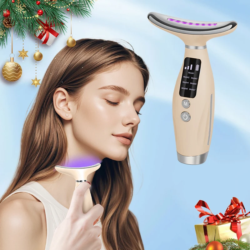 Dispositivo de belleza Facial de microcorriente EMS, LED IPL, rejuvenecimiento de la piel, limpieza, eliminación de papada, masajeador reafirmante de elevación Facial