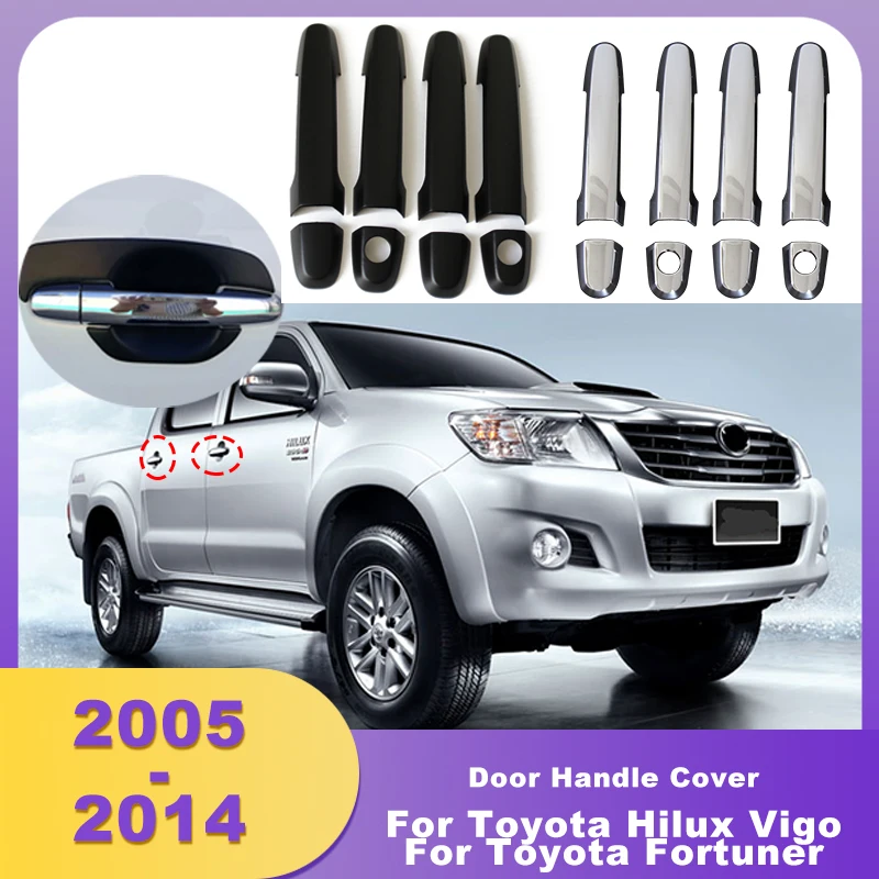 

ABS Matte Black Door Handle Cover For Toyota Hilux Vigo 2005-2014 For Toyota Fortuner 2012 2013 2014 For Toyota RAV4 2006-2008