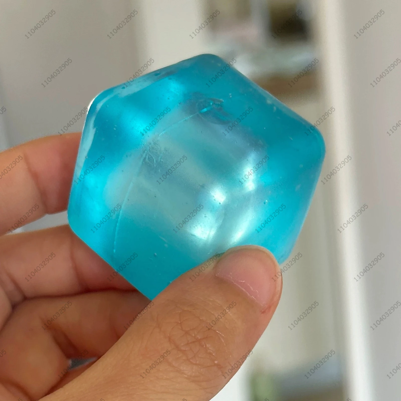 Cubo de hielo grande, bloque de hielo, bola antiestrés, juguete para apretar, cubo de hielo de cristal, juguete antiestrés, liberación de estrés, juguete para relajar las manos, regalo