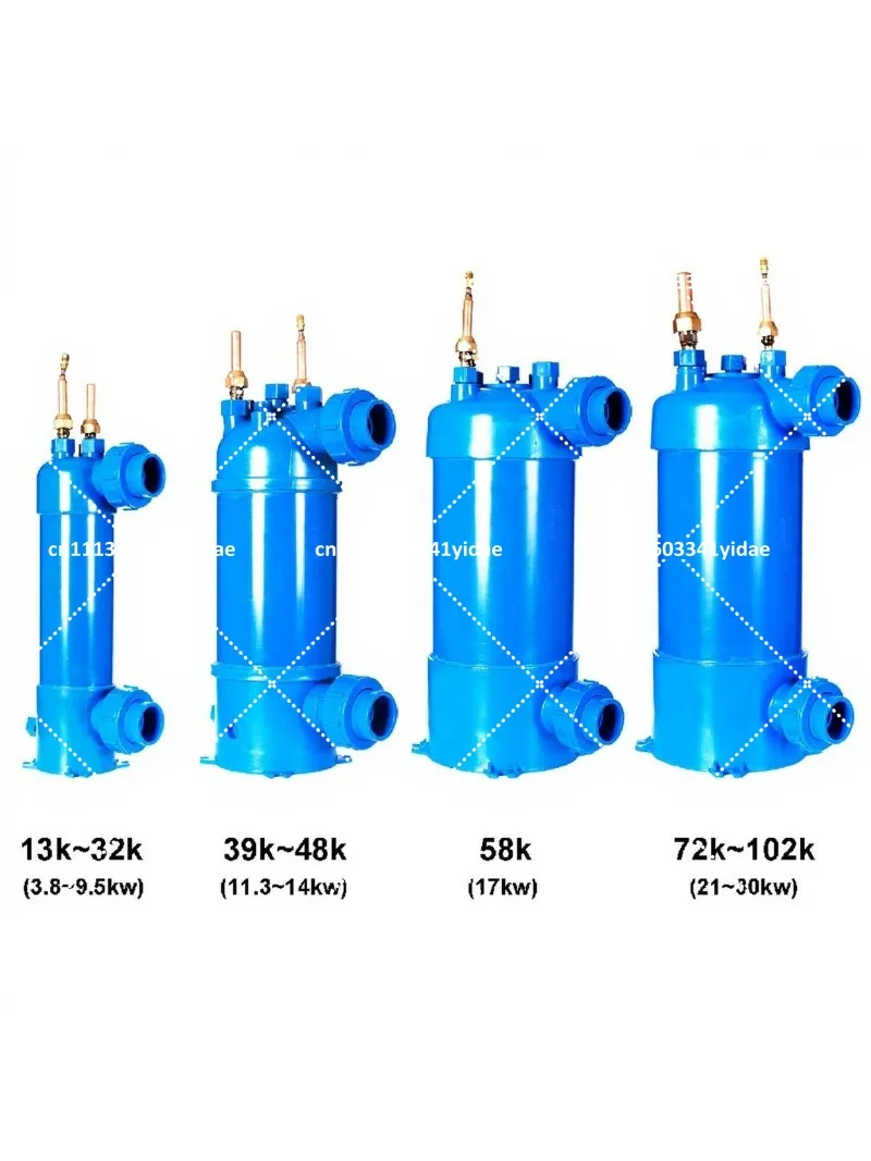 Titanium Swimming Pool Heat Exchanger 17KW Twisted Tube High Heat Transfer Evaporator