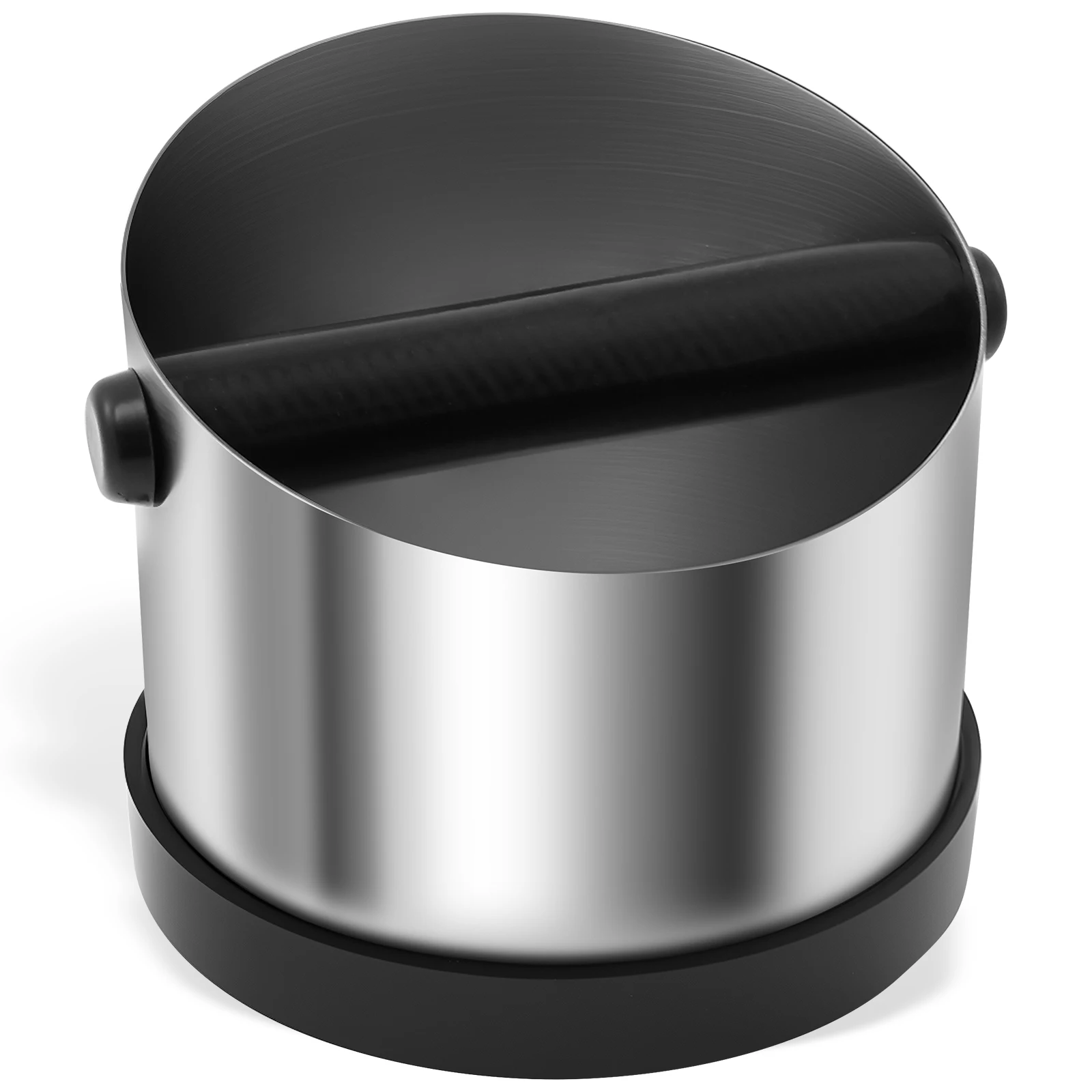 Coffee Knock Box with Knock Bar Stainless Steel Espresso Grounds Container Disposal Universal Espresso Machines Accessories