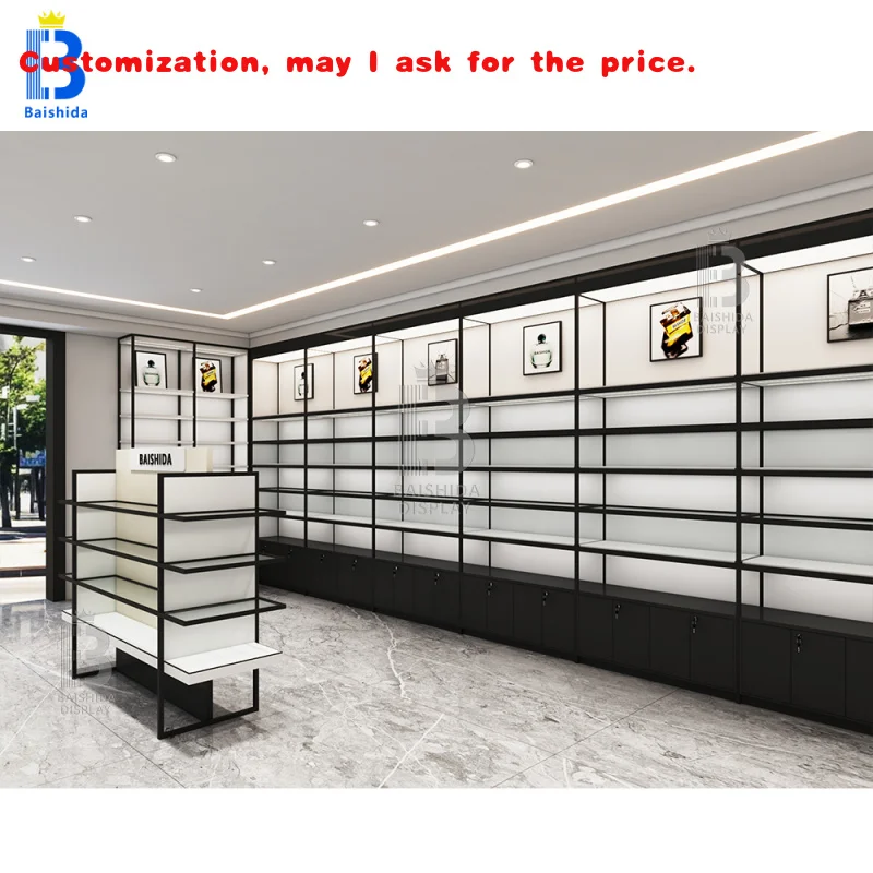 

custom.Shopping Mall Beauty Kiosk Custom Cheap Perfume Store Display Cabinet Cosmetics Store Display Stand Retail Store Interior
