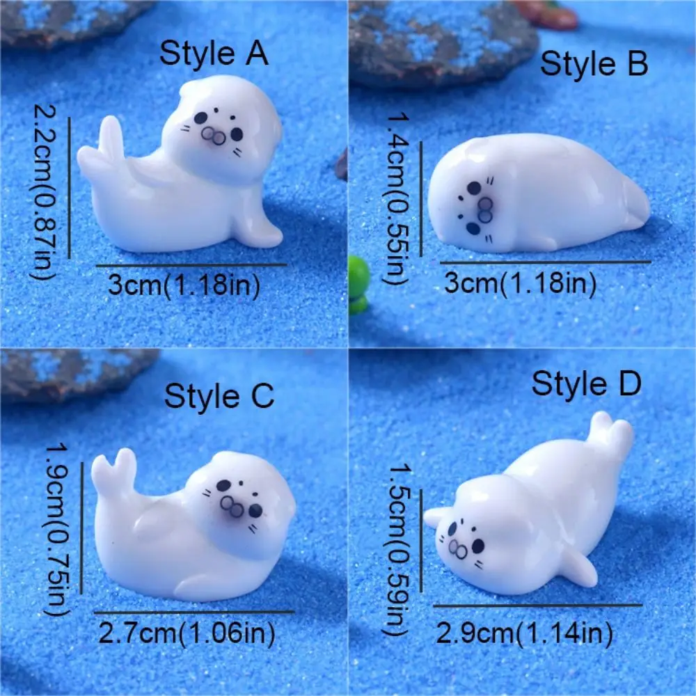 Ocean Series Resin Sea Lion Figurine Fish Tank Small Ornaments Aquarium DIY Decorative Accessories Cute Ocean Ornaments