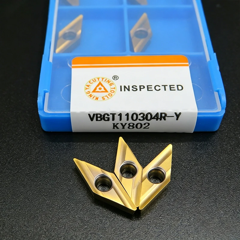 Feinbearbeitungs-CNC-Hartmetall-Diamant-Einsatz VBGT110304R-Y Außendreh-Einsatz für die Bearbeitung von Stahlteilen – Detail 12